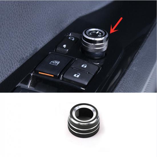 Black Aluminum Rearview Mirror Adjust Knob Trim For Toyota Corolla -2024