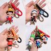 Stylish One Piece Keychain For Luffy Nami Sanji Zoro Fans Durable Silicone Accessory