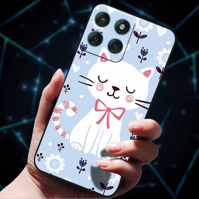 For Motorola Edge 60 Fusion Case 60Stylus 3D Flowers Emboss Phone Cases for Moto Edge 60 PRO Stylus Back Soft Silicone Bumper