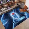 Custom Rug NSW Blues Pattern Print Name Text Soft Non‑Slip Floor Carpet for Home Indoor Decoration