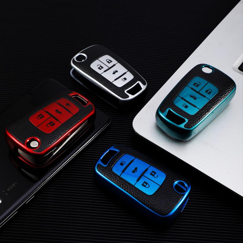 3 4 Button Leather TPU Car Key Case Cover Shell Fob For Chevrolet Cruze Aveo Trax Sail Malibu For Opel Vauxhall Astra Corsa Meriva Insignia