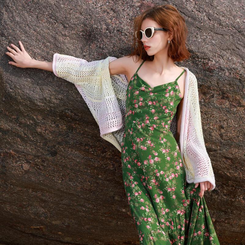 Sancai 2026 Spring Floral A-line Maxi Dress