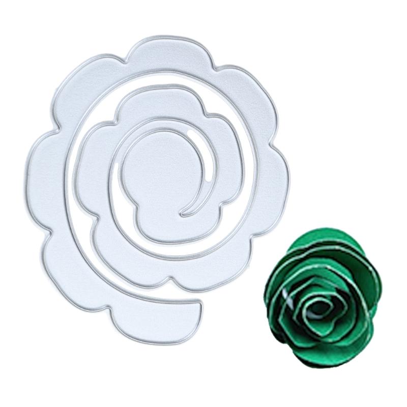 Metal Die Cuts Curly Flower Embossing Stencil Cutting Dies for Card Making Scrapbooking Paper DIY Template Handmade