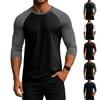 Men's Raglan Sleeve Three Quarter Length Shirt Casual Lightweight Breathable Soft Fabric Athletic Fit