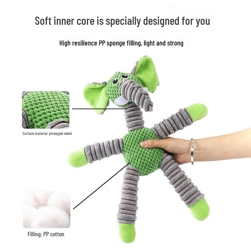 Bite-Resistant Velvet Animal Sound Toys for Small Dogs