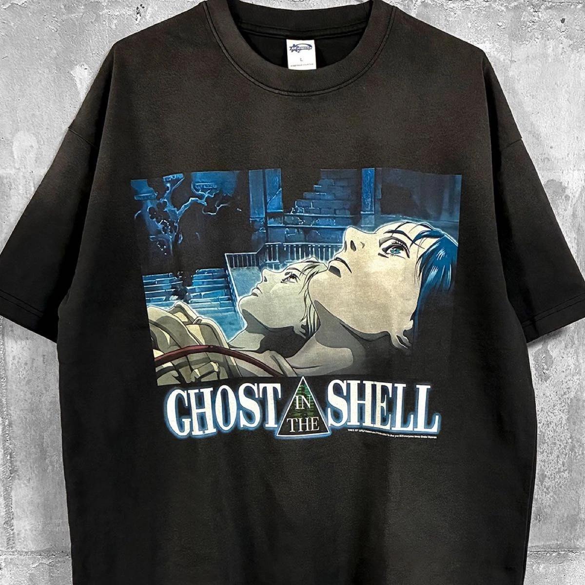 Ghost in the Shell Graphic T-Shirt XL Black Cyberpunk Anime Tee S