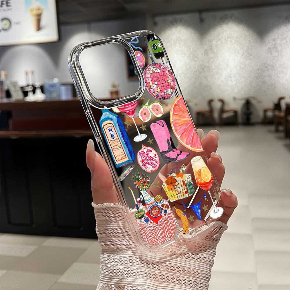 Acrylic Phone Case for iPhone 11 12 13 14 Pro 12 14 16 Pro Max for Samsung A16 A36 A56 S24 FE High-quality Painted Anti-fall Mobile Phone Case
