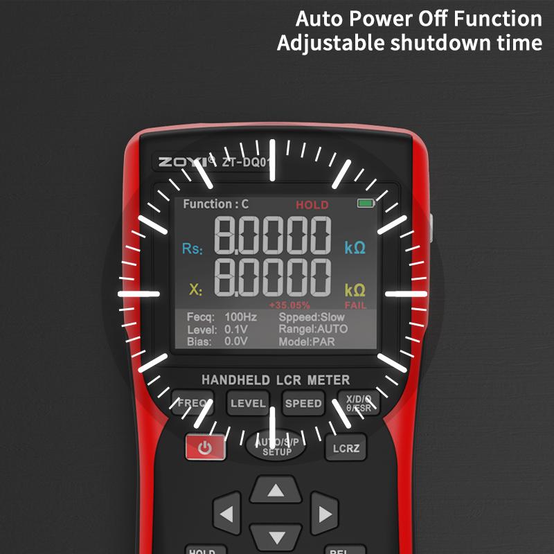 ZOYI ZT-DQ01 Intelligent LCR Tester digital bridge 100KHz , automatic measurement of resistance, capacitance and inductance