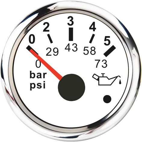 Car Marine Boat Boost Alarm Gauge 2‘’ 52mm Oil Pressure Meter Water Level Fuel Temperature 12V 24V Voltmeter Accessories Meter