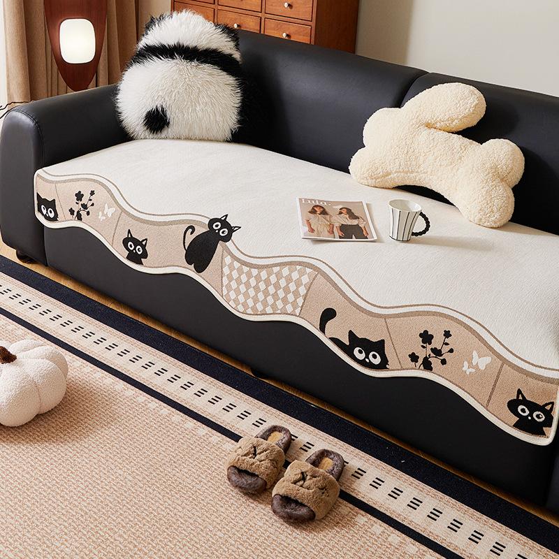 One-Piece Straight Sofa Cushion Dopamine Non-Slip Sofa Cover New Special-Shaped Four-Season Universal Sofa Cushion