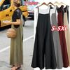 6 Colors Women Classic Spring and Summer Tank Jumpsuit Ladies Casual Loose Wide Leg Pants Long Suspender Pants Bib Overalls Plus Size