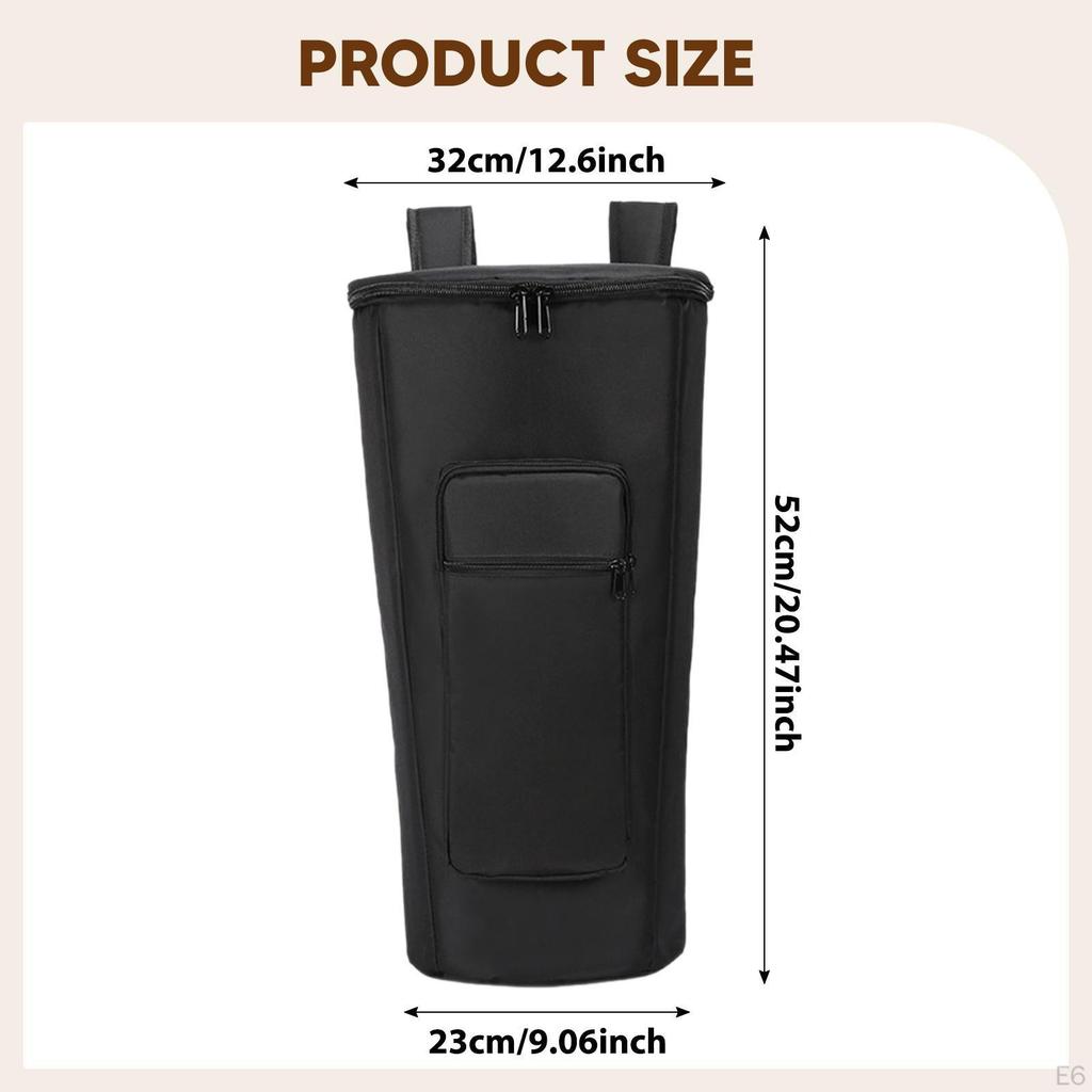 Bag African Drum Case Musical Instrument Accessory Dustproof Comfortable Zipper with Pocket