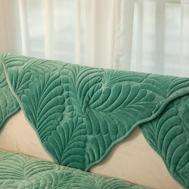 Milk Fiber Winter Plush Sofa Cushion Winter Thickening Cushion Shaped Simple Modern Full Cover Cloth