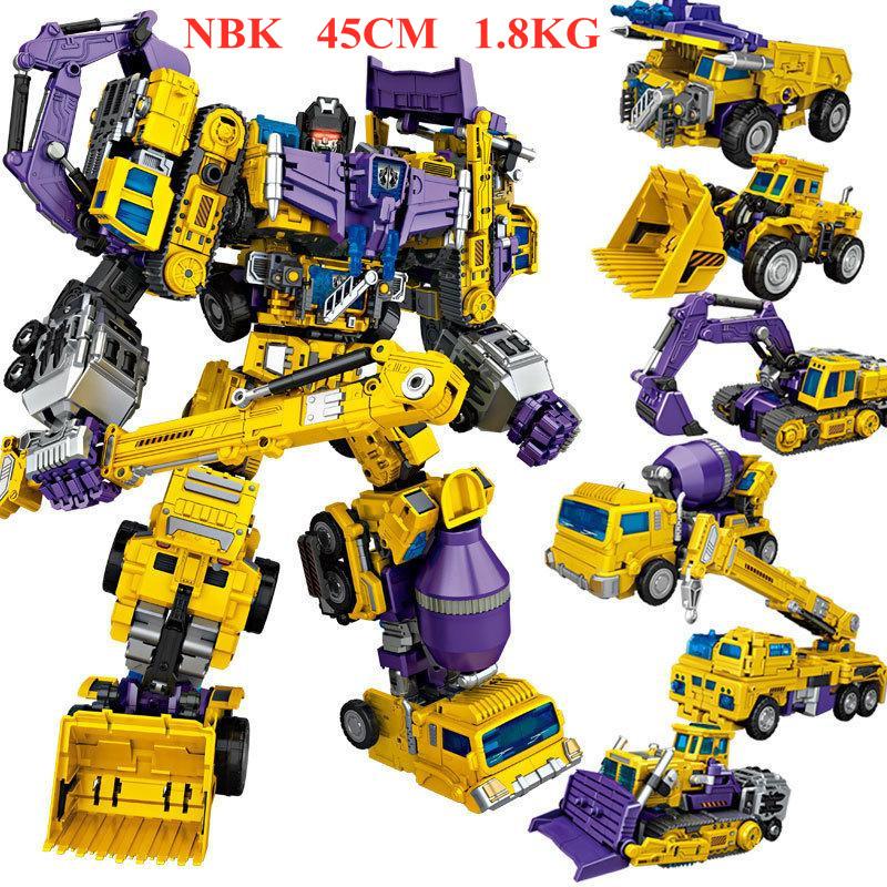 Jinbao 5 in 1 Big 45CM Transformation Predaking Toys Anime Devastator KO G1 Robot Action Figure Model Boy Children Kid Gift