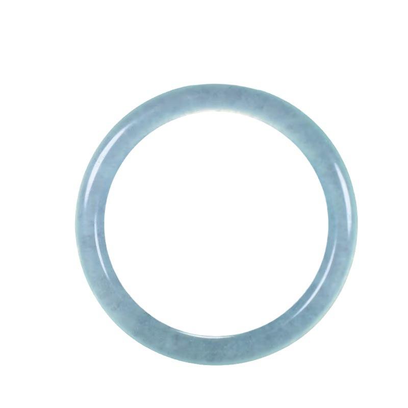 Natural Jade Bracelet Fashionable and Simple Blue and White Women's Ice Fine Round Jade Bracelet