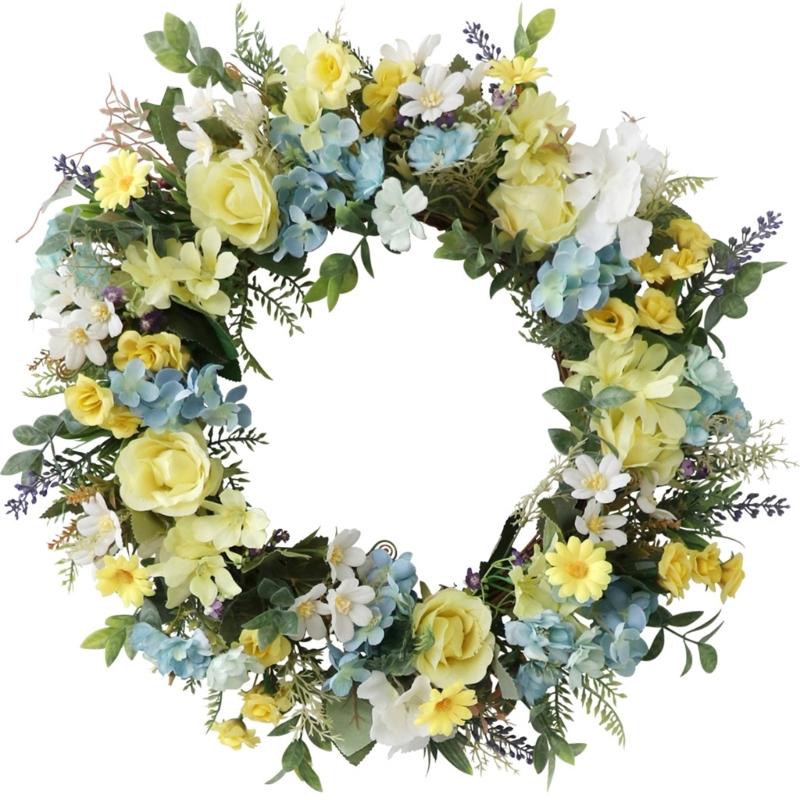 Exquisite Spring Flower Decoration with Simulated Flowers Festival Flowers Wreath Crowns Leaf Headband Accessory 1