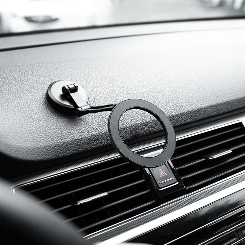 For Magsafe Magnetic Metal Phone Mount - 1-Sec Attachment ,Super Strong Magnetic Ring,360° Rotatable for Car/Desk/Travel