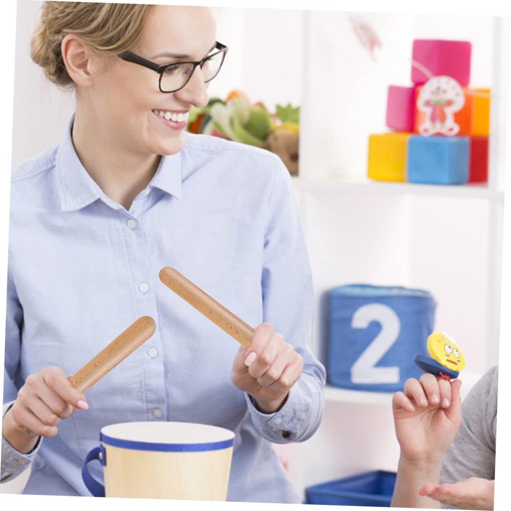 Abaodam 20pcs Butter Party Rhythm Sticks, Kids Educational Tool, Kids Musical Instrument Sticks, Musical Instrument for Kids, Rhythm Sticks, Wooden