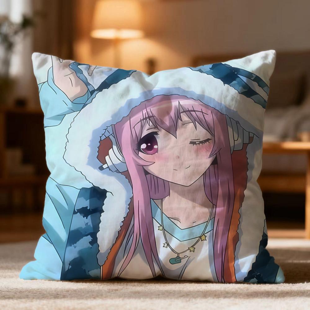 Fashion S-SSUPER SONICO Cushion Cover Soft Washable Pillow Case Multi-Scene for Couch Bed Travel Office Use 30cmx30cm