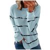 Women's Casual  Contrast Color Long Sleeve Top Pullover Sweatshir
