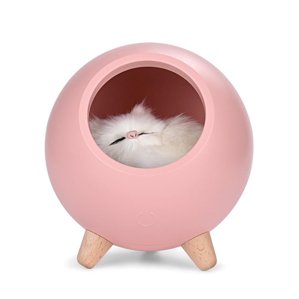 Creative Little Cat Pet Night Light LED Bedsdie Table Decor Lamp USB Rechargeable Bedroom Sleeping Light Gifts For Children Kids