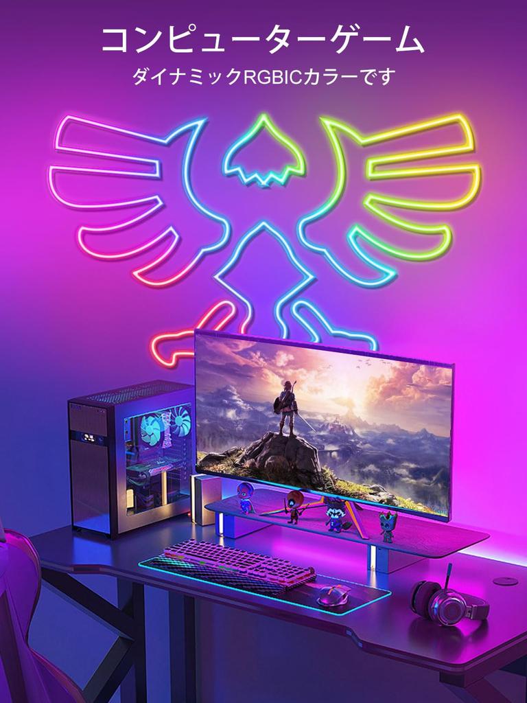 Pozold LED Strip Light Vodotěsné Alexa RGB Stmívatelné barevné LED Neonové světlo Nepřímé osvětlení Flexibilní DIY Řezací APP Dálkové ovládání Music Sync LED