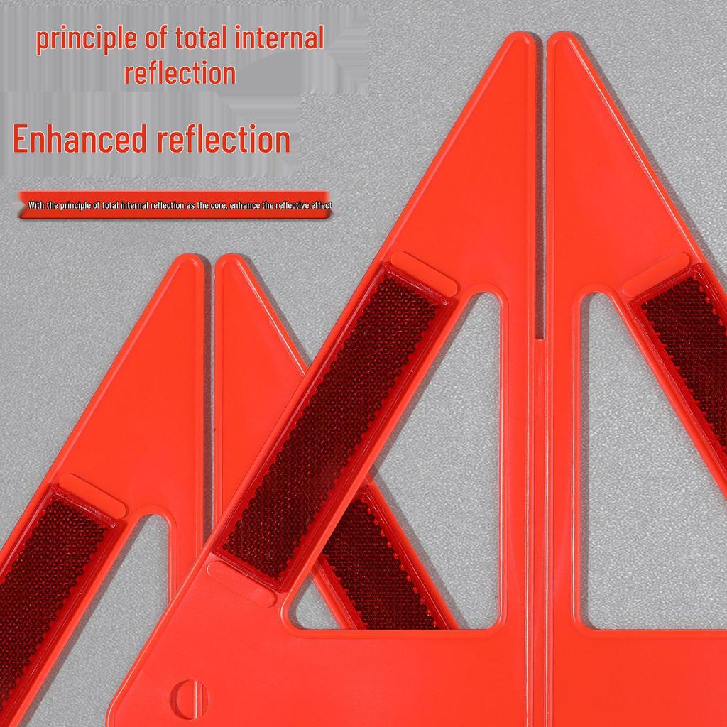 Foldable Reflective Triangle Warning Sign for Car Accidents