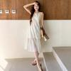 Black new product super good-looking suspender dress women's summer dopamine high-end seaside vacation beach vest long dress