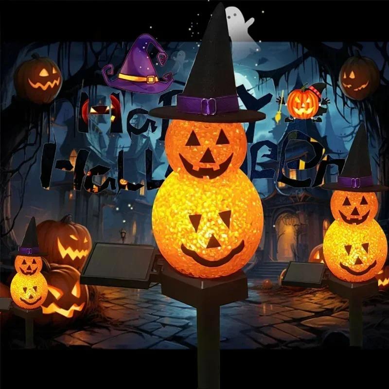Halloween Pumpkin Solar Garden Light, Festive Garden Light Decoration for Pumpkin Light for Outdoor Pathway, Lawn, Yard