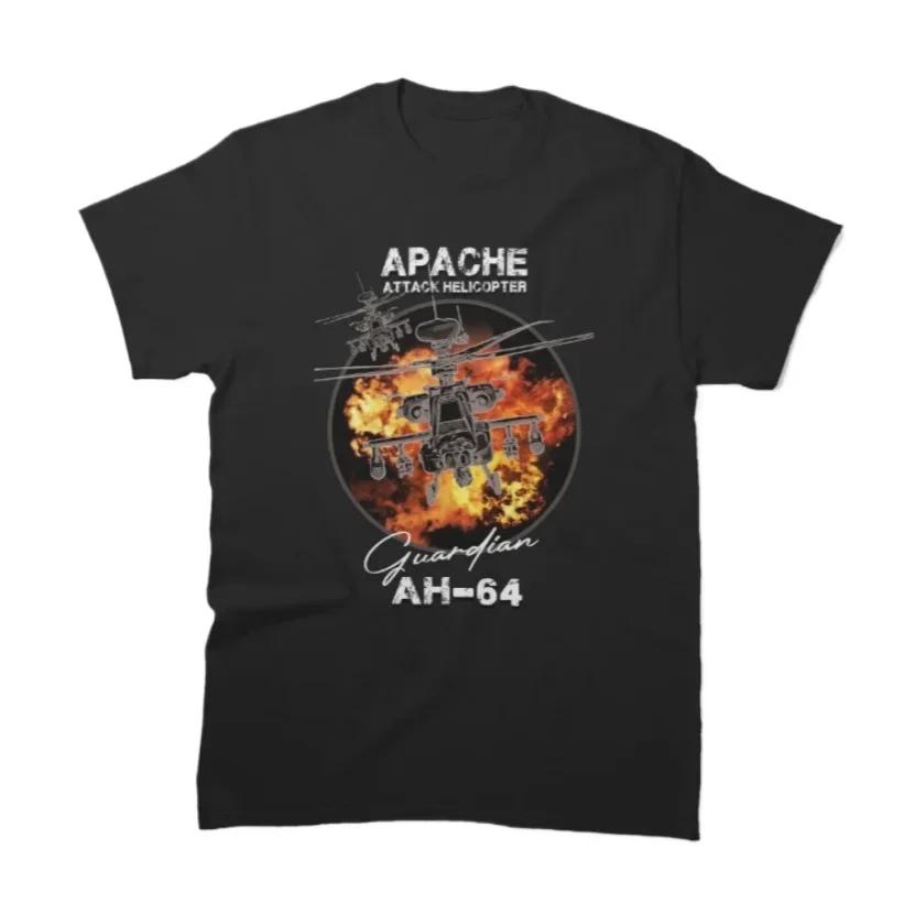 

Aviation AH64 Apache Attack Helicopter TShirt 100 Cotton ONeck Short Sleeve Summer Casual Mens Tshirt Size S3XL S