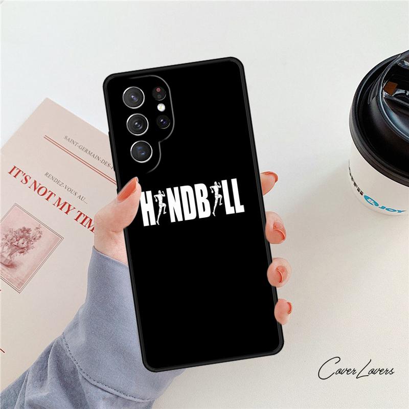 Peace Love and Handball phone case For Samsung Galaxy S24 S25 S23 S22 Ultra Note 10 20 Plus S20 S21 FE Cover