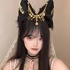 Tassel Animal Ears Hairband Golden Wings Egypt Style Headwear  Hair Styling Accessory