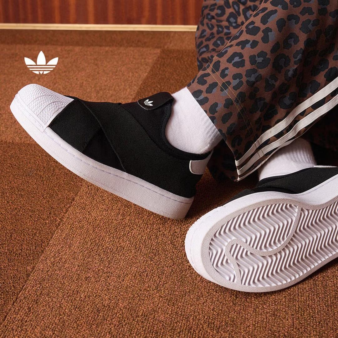 

Кроссовки Adidas SUPERSTAR II SLIP-ON - Обувь с носком в форме ракушки - Логотип Adidas Трилистник KH8210 35.5 чёрный