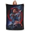 Super Soft BlanketStudents Airplane Travel Chucky Halloween Spooky Throw Blanket  Flannel Chair Sofa Bed Novelty Sofa Bed Cover