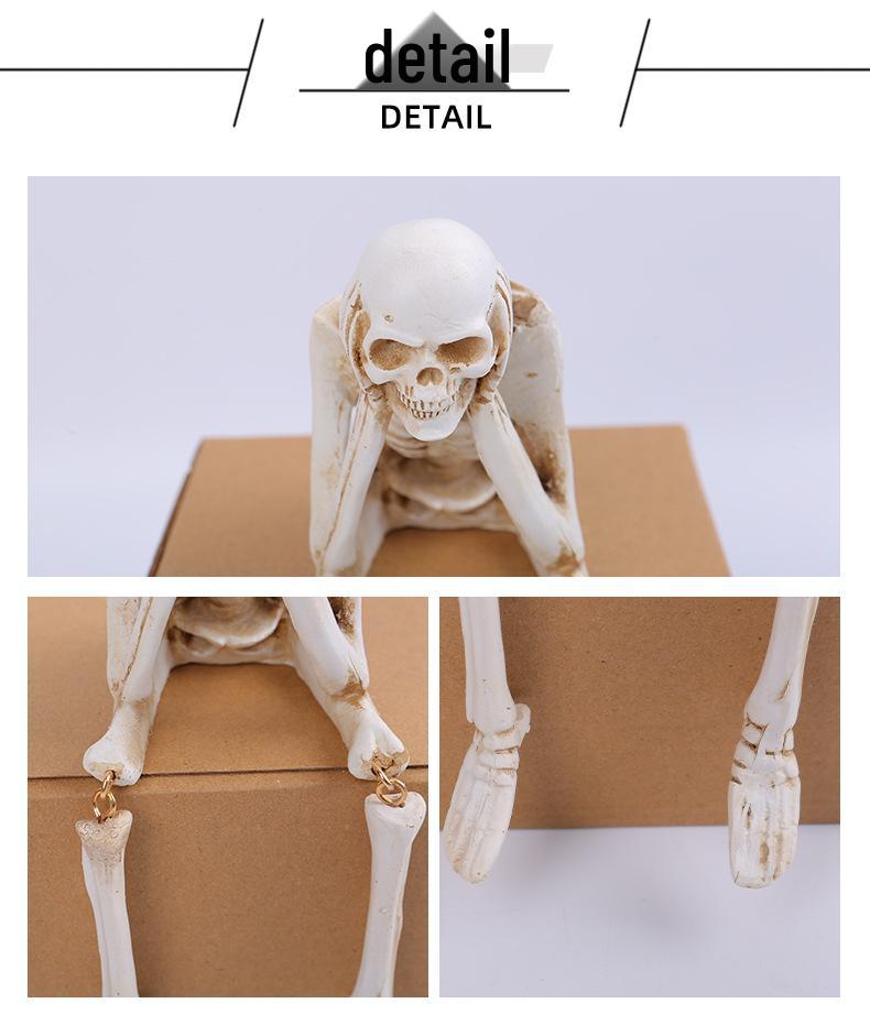 Halloween Skeleton Resin Figurine - Hear No See No Speak No Evil