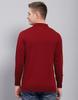 MONTE CARLO Mens Solid Maroon Collar Neck Full Sleeve T-Shirt