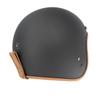 Komine Heritage Leather Jet Helmet for Matte Size L HK-195 Motorcycles, Black,