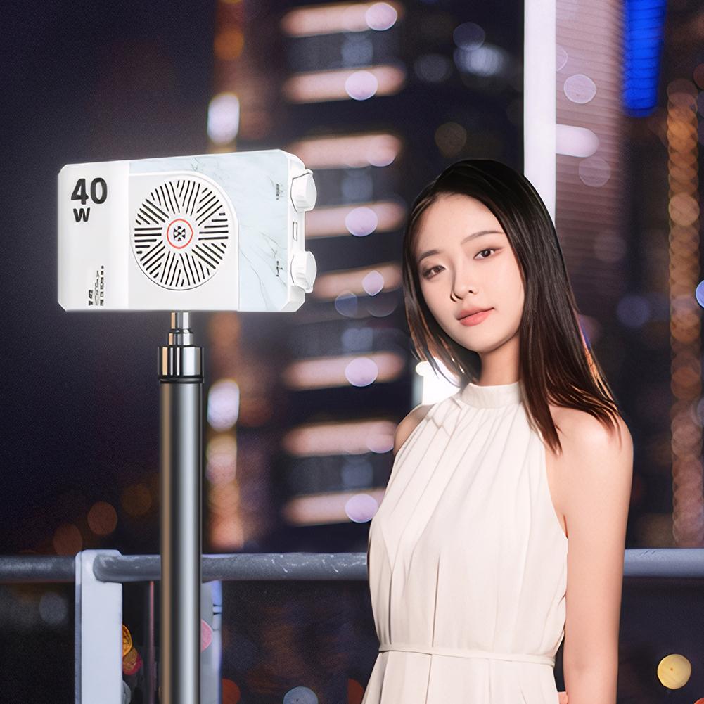 40W LED Camera Light 2800K-9000K RGB Video Light 4400mAh Rechargeable Handheld Fill Light Photography Lighting