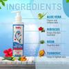 Babyorgano Baby Body Wash 200ml for Kids with Aloe Vera, Hibiscus & Neem, Cleanse Moisturize Head to Toe, All Skin Type, Paraben Free, FDCA Approved