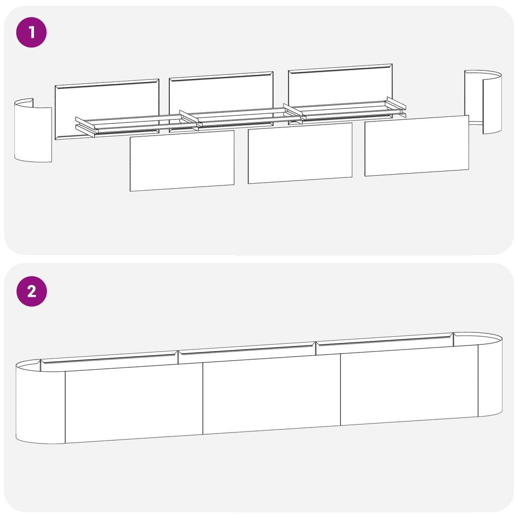Raised Garden Bed Olive Green 280 X 40 X 40 Cm