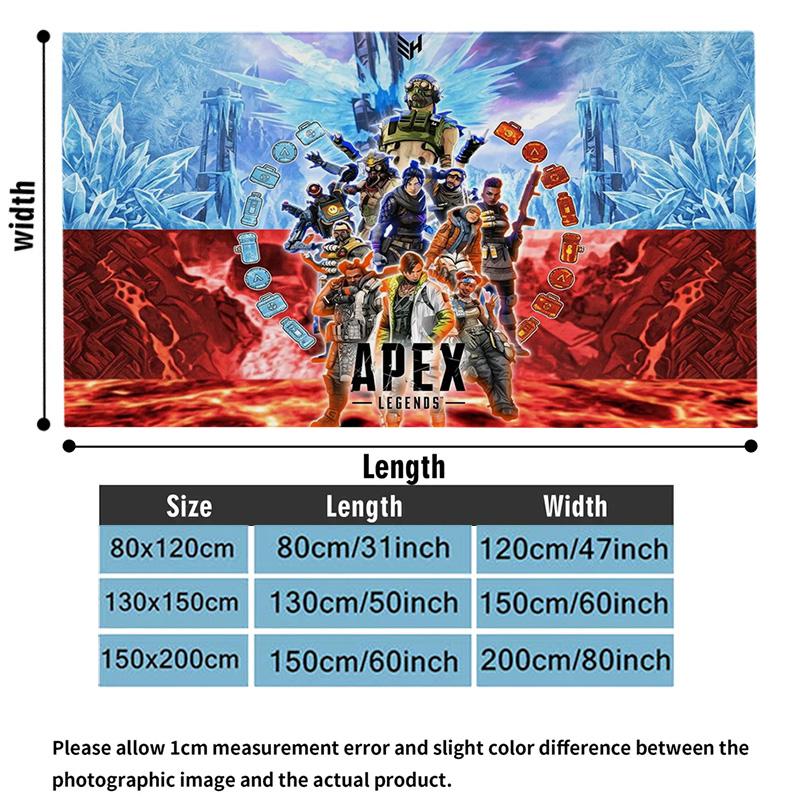 Apex Legends Print Flannel Blanket High Quality Warm Comfortable Cover for All Seasons Perfect for Gifts Home Decor