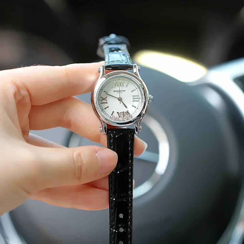 Watch for Women Fashion Luxury Roman Pattern Diamond Waterproof Women Quartz Watch Girls Clock Bracelet Chains Reloj Para Mujer