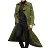 Trendy Men's Trench Coat Slim Fit Casual Male Autumn Lapel Double Breasted