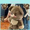 Cute Heart Bear Plush Backpack With Cartoon Design For Kids And Students