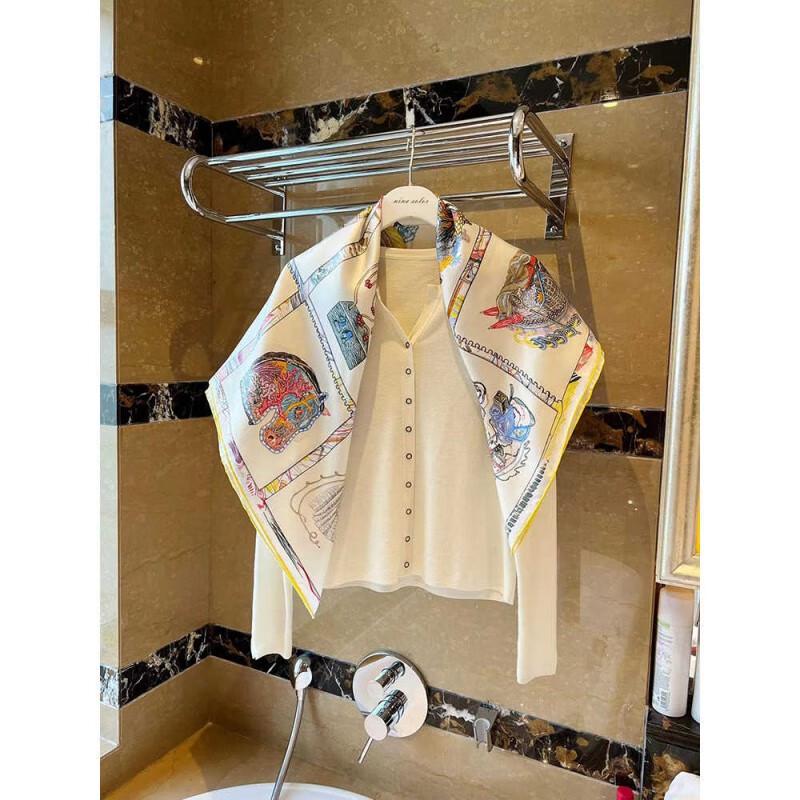 NINA SOLOR Horse Prism Twill Silk Scarf