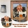 1pc Thanksgiving Welcome Door Sign Autumn Harvest Front Door Porch Decor Fall Wooden Hanging Decor For Rustic Farmhouse Welcome