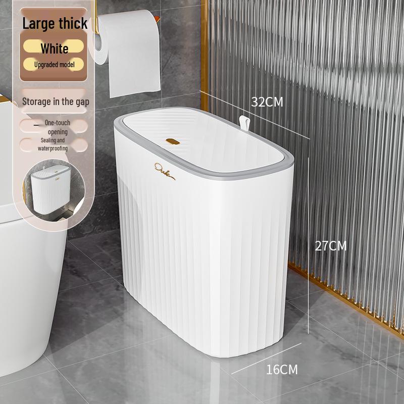2024 Large Capacity Wall-Mounted Trash Can with Lid for Bathroom, Kitchen, and Living Room