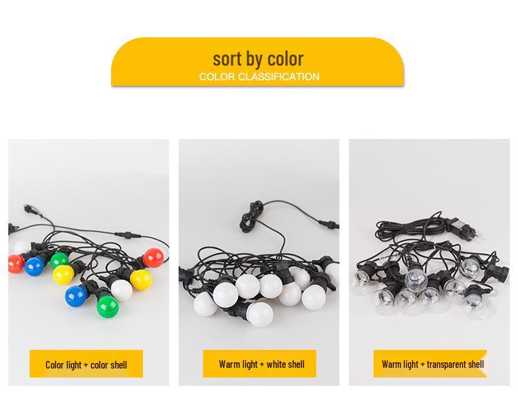 Waterproof G50 Bulb String Lights for Outdoor Camping, Tent, Garden, Awning, and Courtyard Decor