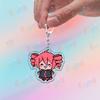 Cute Anime Girl Kasane Teto Keychain Accessories Bag Kawaii Manga Key Ring Chains Jewelry Fans Friends Birthday Gifts