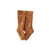 2025 Kids' Spring/Autumn Cotton Leggings - Cute Solid Color Embroidered Tights for Girls